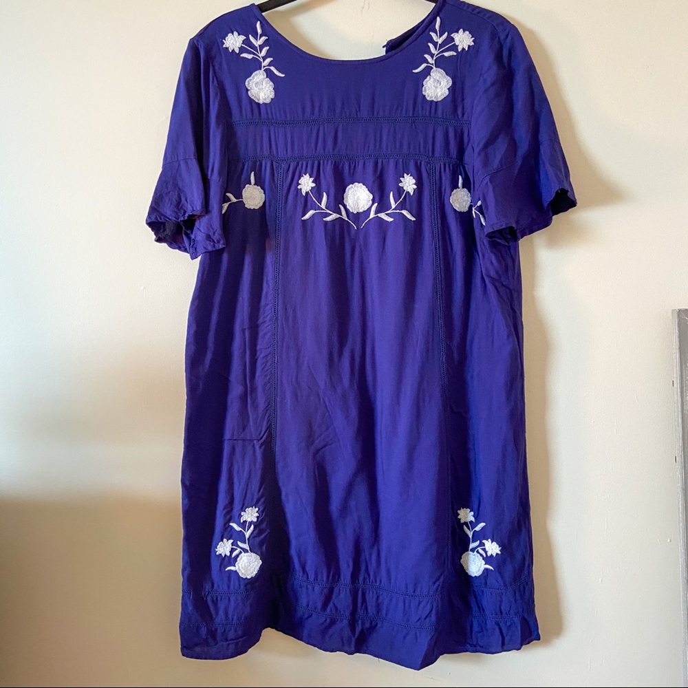 Purple Embroidered Dress